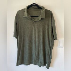 Vuori Polo Mens XXL Strato Tech Short Sleeve Shirt Golf Casual Olive Green